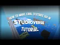 How To Make Cool TextBox In STUDIOVERSE Tutorial StudioVerse Early Access Roblox