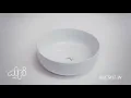 ALFI Brand ABC907-W 16 White Above Mount Round Ceramic Bathroom Sink