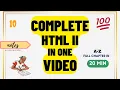 Complete HTML-II CBSE Term 2 Class 10 Computer Application one