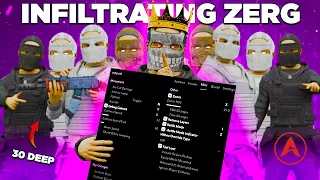 Infiltrating a 30 DEEP ZERG with my CHEATS - Rust Cheats