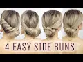 4 EASY ELEGANT SIDE BUN HAIRSTYLES medium and long hairstyles