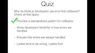 Error First Callbacks Solutions