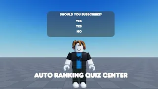 Roblox Tutorial - Auto ranking quiz center 2023