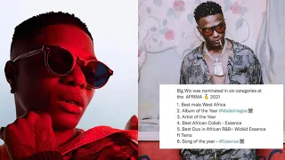 wizkid breaks world record as he bags six nominations at the afrima awards 2021