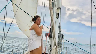 WHAT ARE WE DOING HERE sailing at isla mujeres