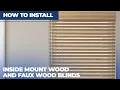 How to Install Inside Mount Wood Blinds