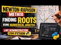 Newton Raphson Method Numerical Analysis Python Implementation in Google Colab