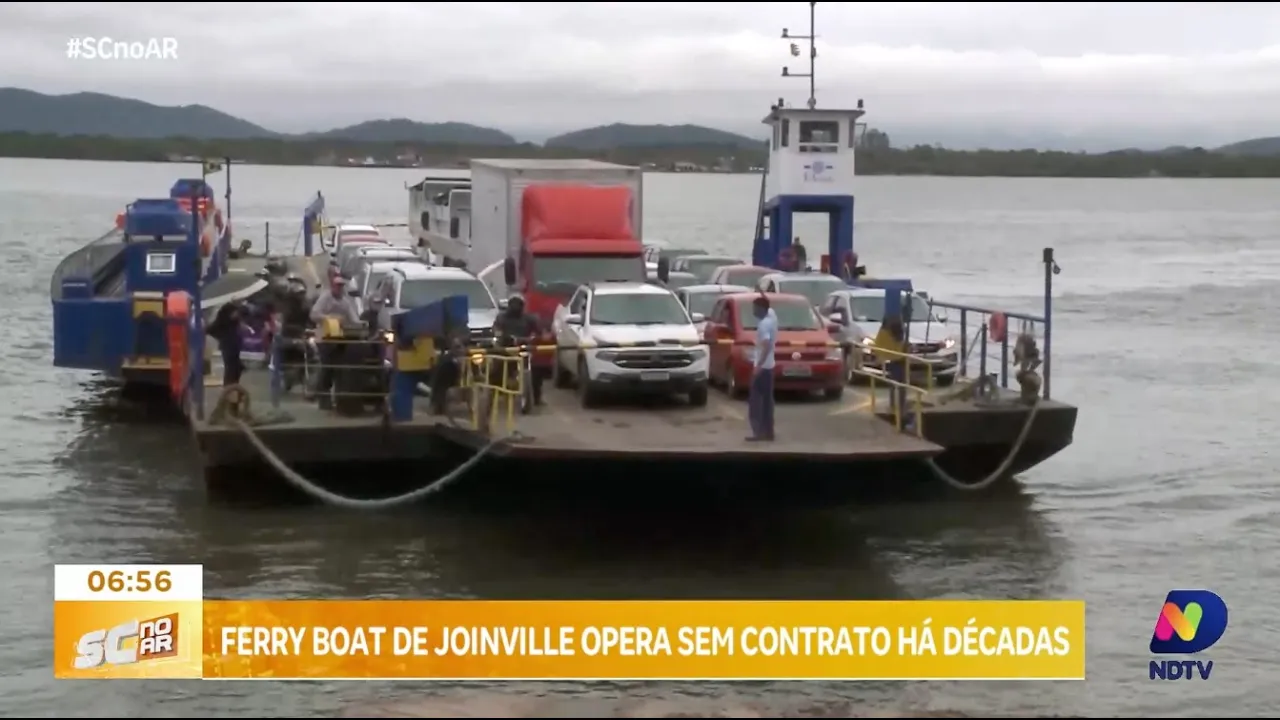 Ferry boat de Joinville opera sem contrato há décadas e governo de SC busca soluções