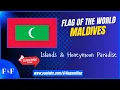 Maldives red border with green field and crescent hand-drawn island pride and peace Flag Flag