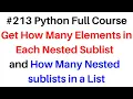 Python Each Nested Sublist Contains Elements How Many Nested Sublists in a List