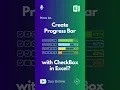How to make Progress Bar with Checkbox in Excel