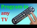 Any TV Spectrum remote control programming without codes