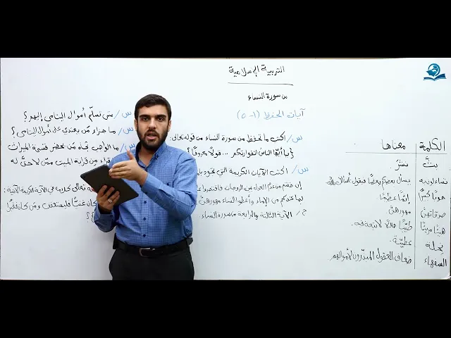 ⁣من سورة النساء - مادة التربية الإسلامية للصف السادس الاعدادي