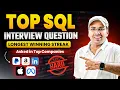 Hard SQL Interview Q on Window Functions Solved MAANG Interview Question Longest Winning Streak