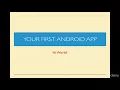 Android Apps Development part 6 Introduction Android studio