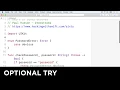 Optional try - Swift in Sixty Seconds