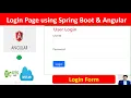 Login Page Spring Boot with Angular