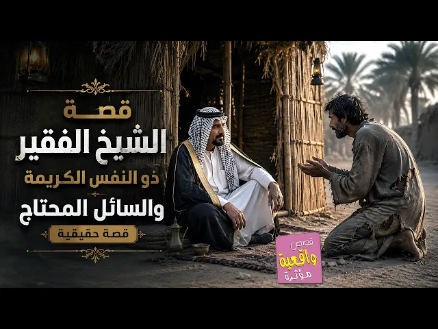 ⁣قصة الشيخ الفقير ذو النفس الكريمة والسائل المحتاج - قصة حقيقية