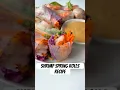 EASY Summer Rolls with a CREAMY peanut sauce 🤤 #shortscooking #summerrecipes