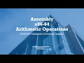 19 Assembly x86 64 Arithmetic Operations and Jump and Conditional