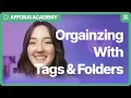 Organize Your Library With Tags Folders on Afforai