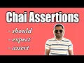 Chai assertion library in JavaScript - should expect assert