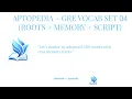 APTOPEDIA - GRE VOCAB SET 04 ROOTS MEMORY SCRIPT