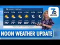 Sunny Comfortable Weather Ahead with Weekend Storm Chance