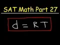 Average Speed Distance Rate Time Problems - SAT Math Part 27