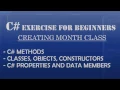 C How to Program Creating Month Class C OOP Methods ToString C DateTime Classes