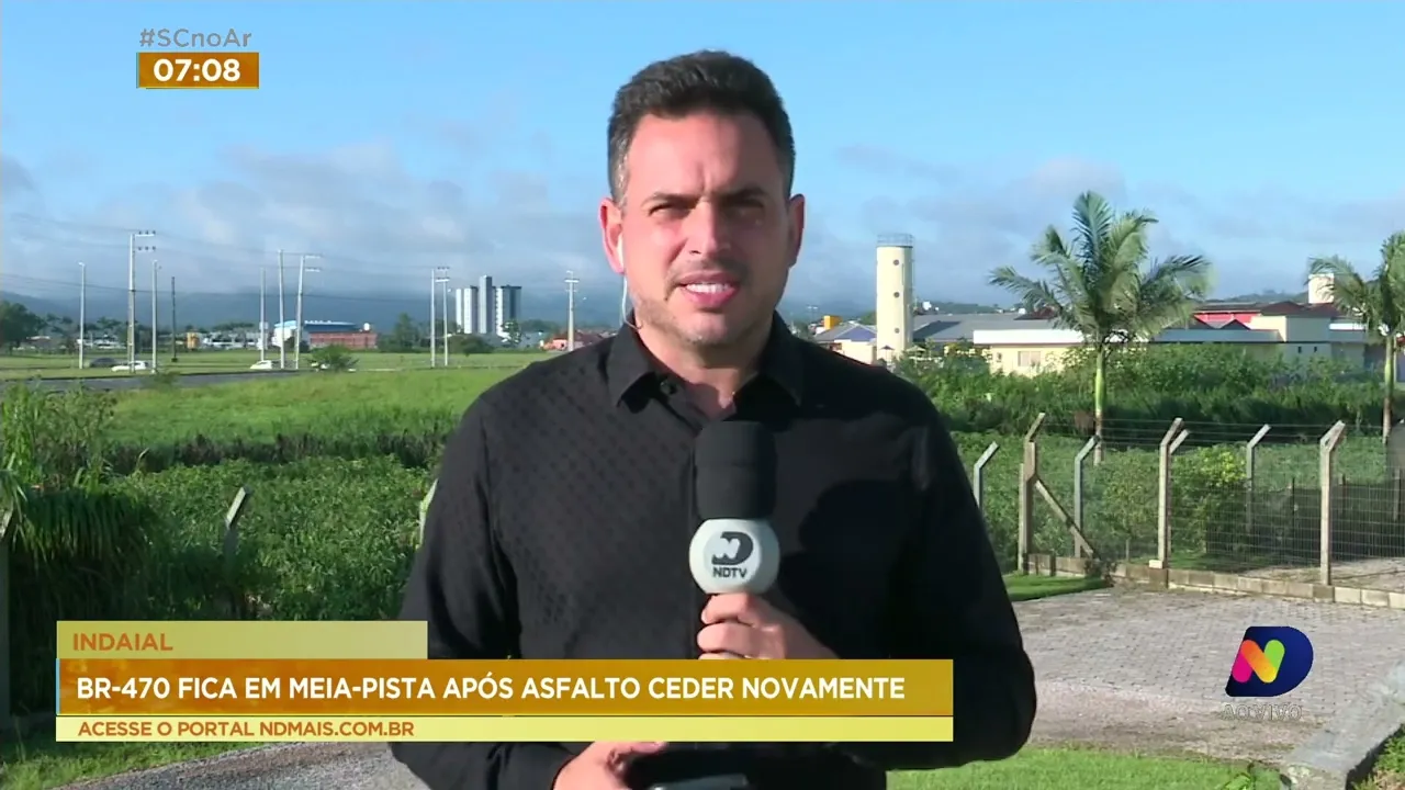 BR-470 é interditada parcialmente na região da cidade de Indaial