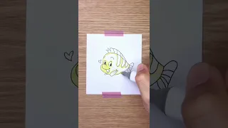 How To Draw Flounder - The little mermaid