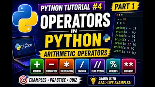 Learn Python Arithmetic Operators in One Python for Beginners Part 1