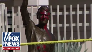 'DIABOLICAL': Charlie Kirk statue VANDALIZED outside TPUSA HQ