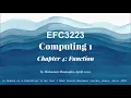 Computing 1 Chapter 4 - Functions