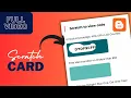 FULL Build Scratch Card Effect Using HTML CSS JavaScript Blogger
