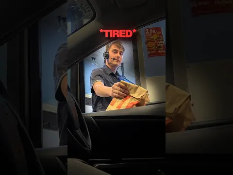 this guy has a strange way of ordering food