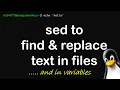 Use sed to find and replace text in files in Linux