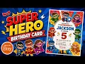 How to Design a Super Hero Birt ay Invitation Card in CorelDRAW Etsy Digital Product