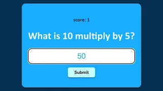 Multiply Two Numbers App with Score Using HTML CSS JavaScript Adel Gabr