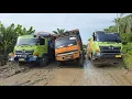 Situasi Semakin Kacau || Truck Jumping Dan Gantungan Mesin Patah Akibat Jalan Semakin Rusak