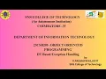 DT Based Exception Handling Object Oriented Programming SNS Institutions