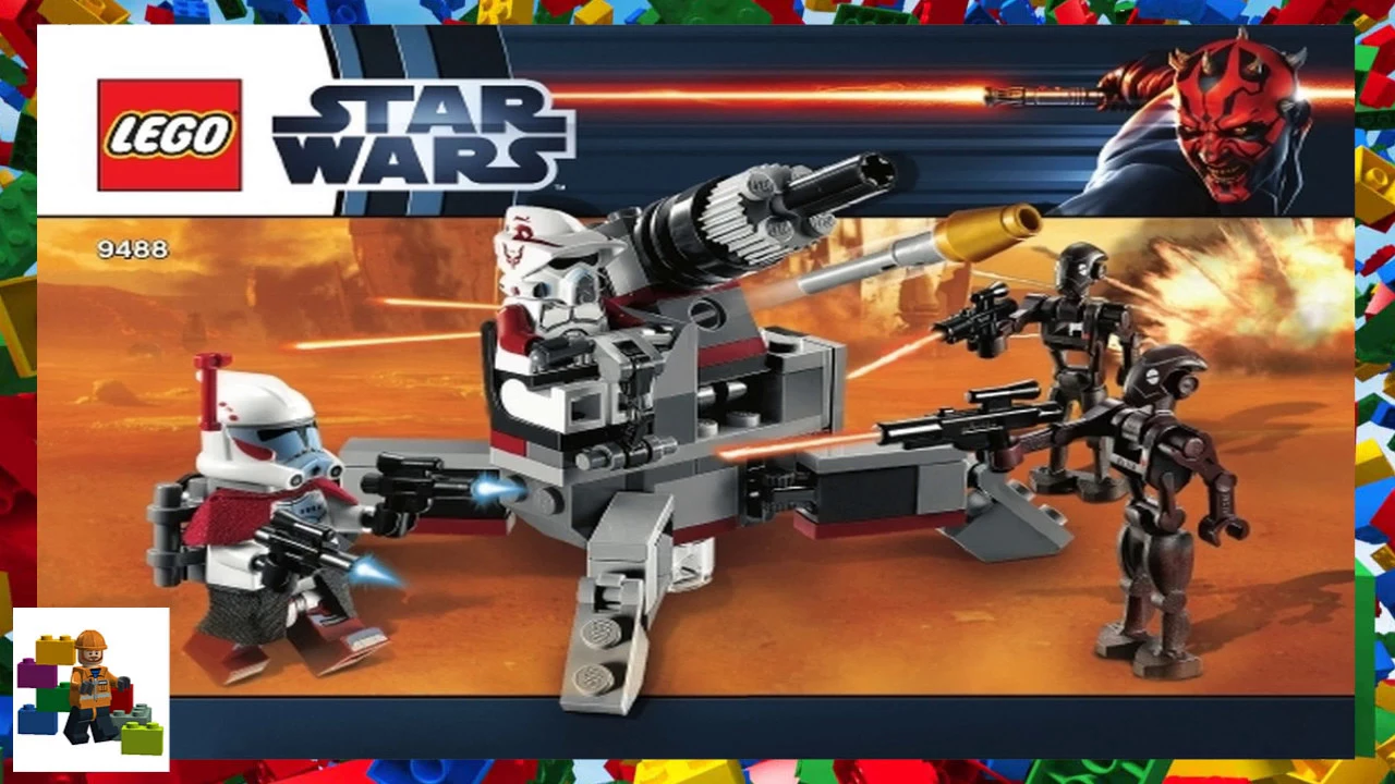 Lego Star Wars MOC - Imperial Bunker on Endor (with custom AT-ST and 74-Z Speeder Bike). 