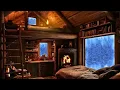 Download Lagu Blizzard Sounds for Sleep, Relax \u0026 Staying Cool | Snowstorm Sounds \u0026 Crackling Fireplace in a Hut