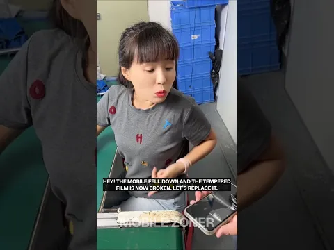How to Replace a broken tempered film in 22 seconds 😱 #shorts #mobile #howto #trending
