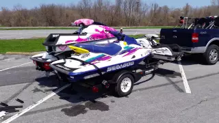 Four place jet ski trailer build