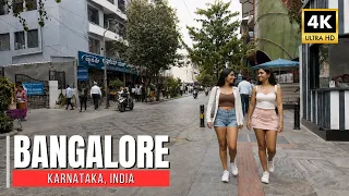 Church Street Bangalore Walking Tour Cafes Shops Street Life 4K