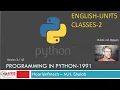 PYTHON ENGLISH CLASSES OBJECTS-2-UNIT5