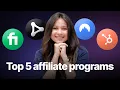 I found the 5 BEST affiliate programs for SMALL CREATORS