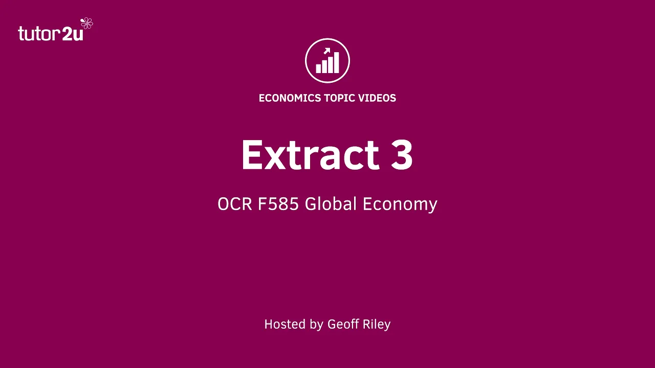 OCR F585 Economics - Extract 3 - Primary Product Dependency and the Terms of Trade